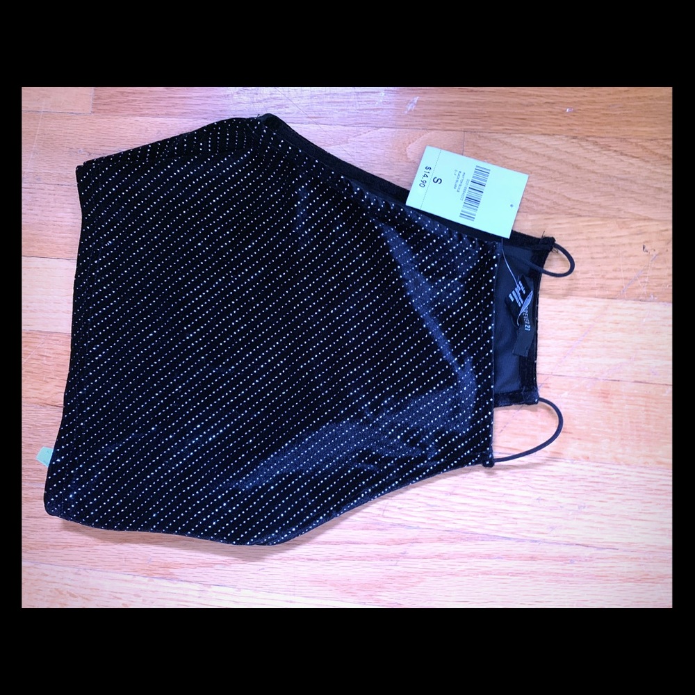 BRAND NEW Sparkly black crop top